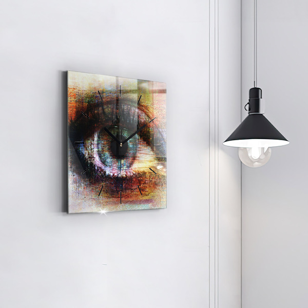 Square wall clock Street Art Eye