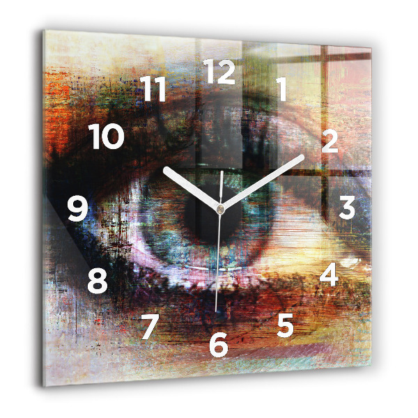 Square wall clock Street Art Eye