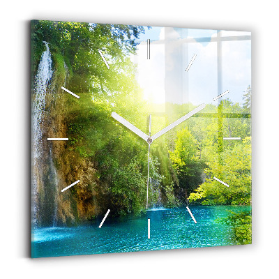 Square wall clock Lagoon Landscape
