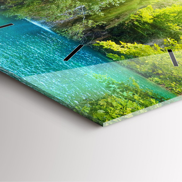 Square wall clock Lagoon Landscape