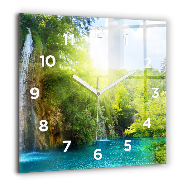 Square wall clock Lagoon Landscape