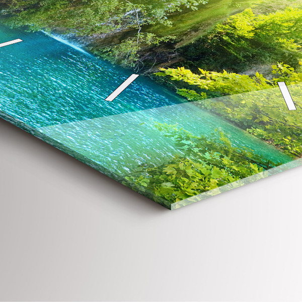 Square wall clock Lagoon Landscape