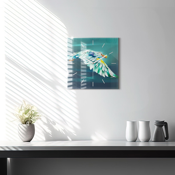Square wall clock Image of a flying eagle