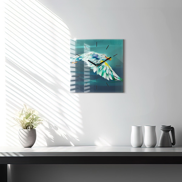 Square wall clock Image of a flying eagle