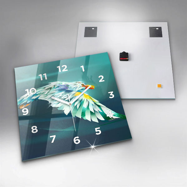 Square wall clock Image of a flying eagle