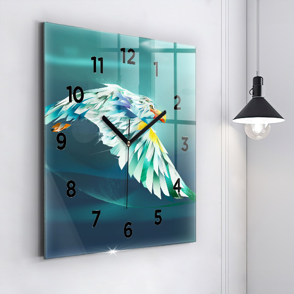 Square wall clock Image of a flying eagle
