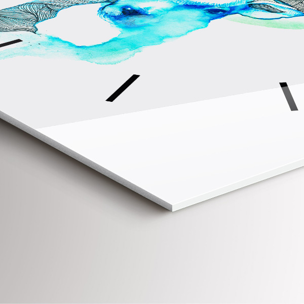 Square wall clock Deer illustration