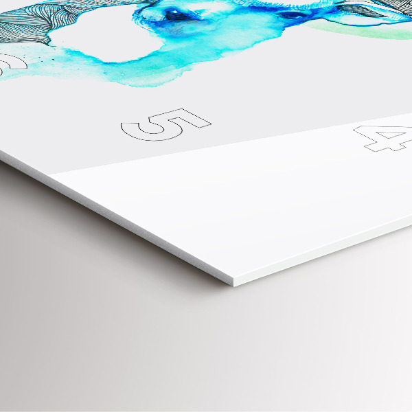 Square wall clock Deer illustration