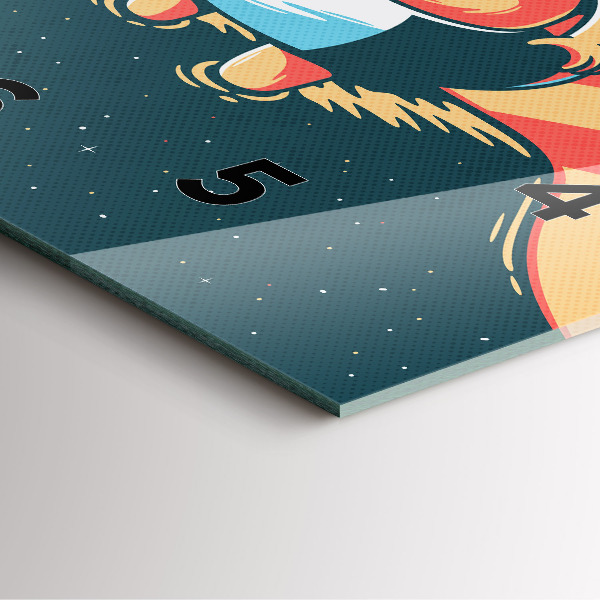 Square wall clock Children's imagination