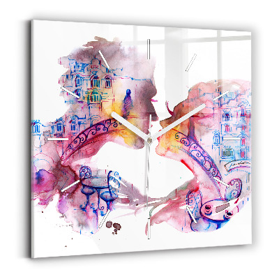 Square wall clock Two Bodies One Soul