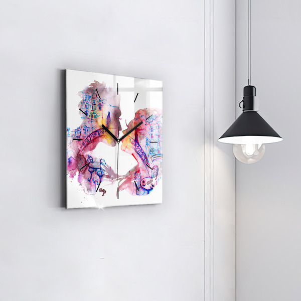 Square wall clock Two Bodies One Soul