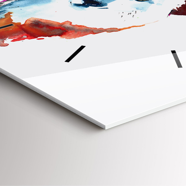 Square wall clock The Wolf and the Full Moon