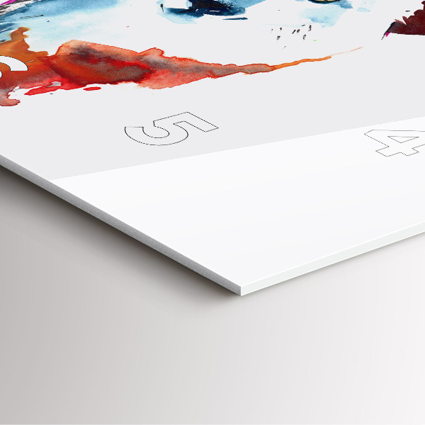 Square wall clock The Wolf and the Full Moon