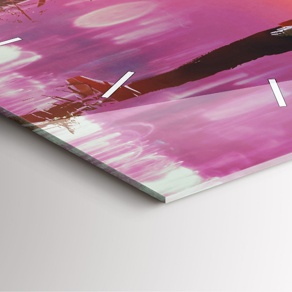 Square wall clock Cyberspace