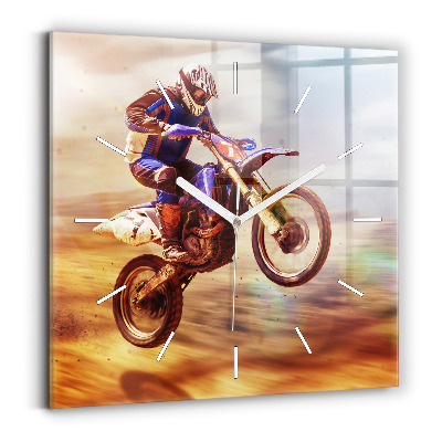 Square wall clock Motocross Enduro