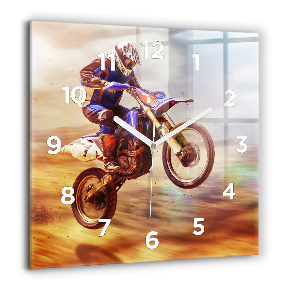 Square wall clock Motocross Enduro