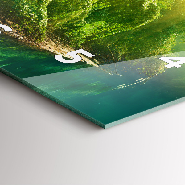 Square wall clock Peaceful nature