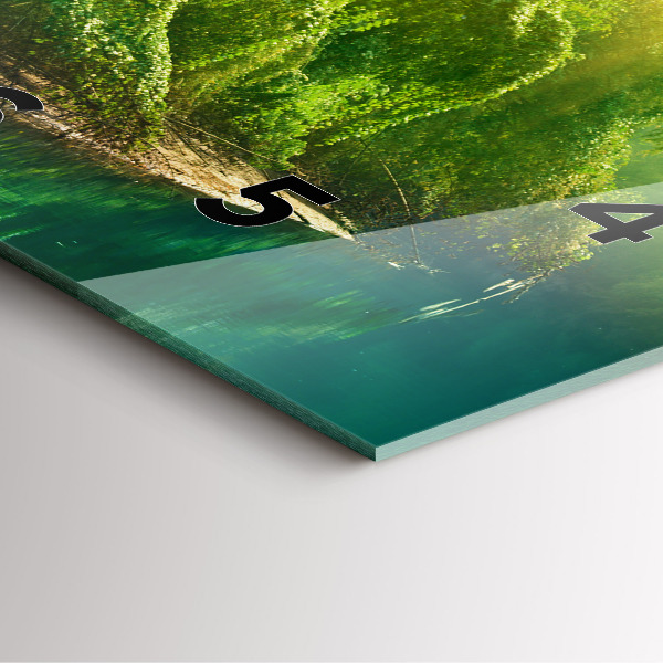 Square wall clock Peaceful nature