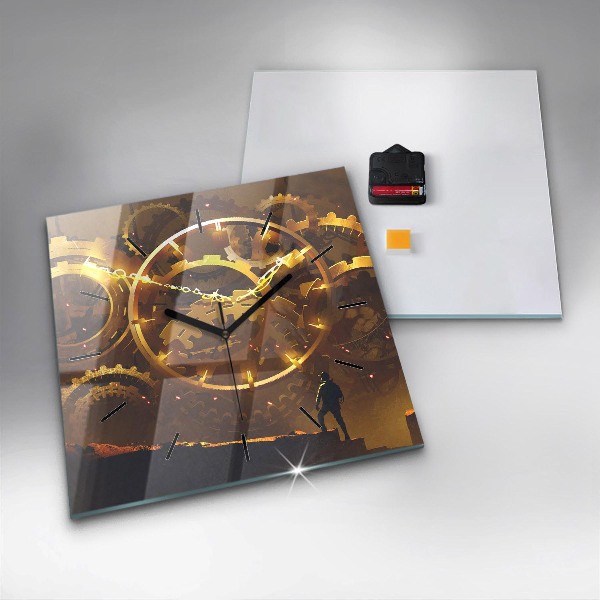 Square wall clock Time – Mechanism