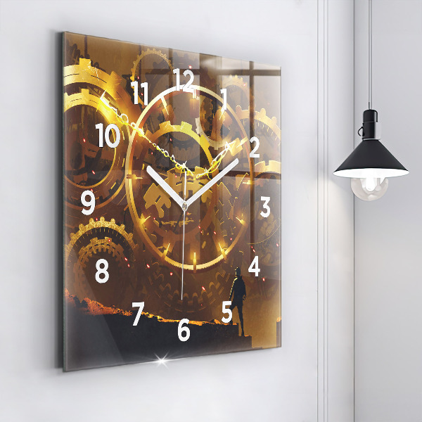 Square wall clock Time – Mechanism