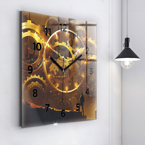 Square wall clock Time – Mechanism