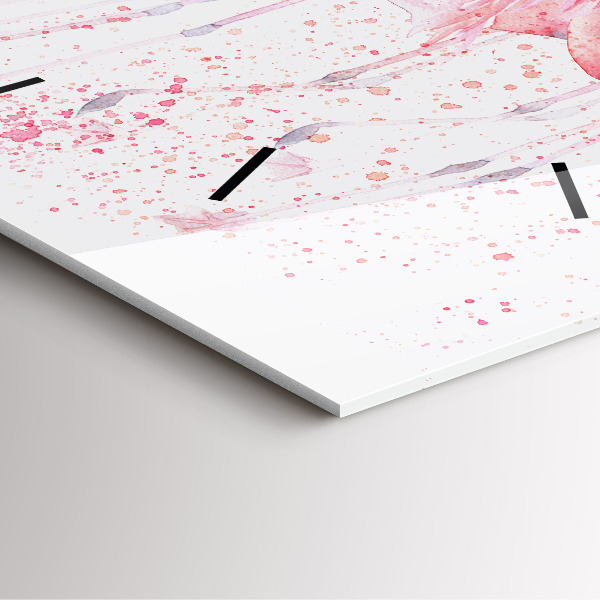 Square wall clock A Bunch of Flamingos