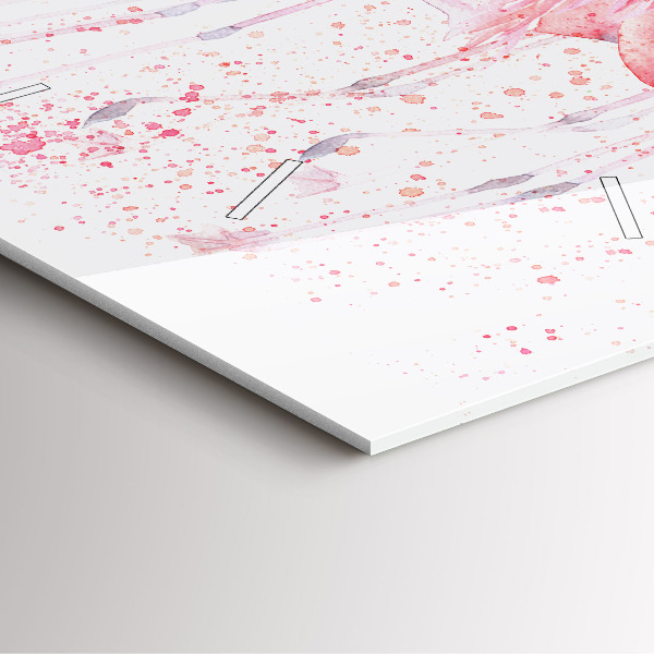 Square wall clock A Bunch of Flamingos