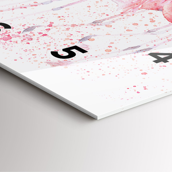 Square wall clock A Bunch of Flamingos