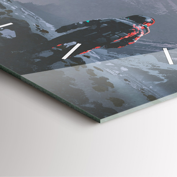 Square wall clock Astronauts Milky Way