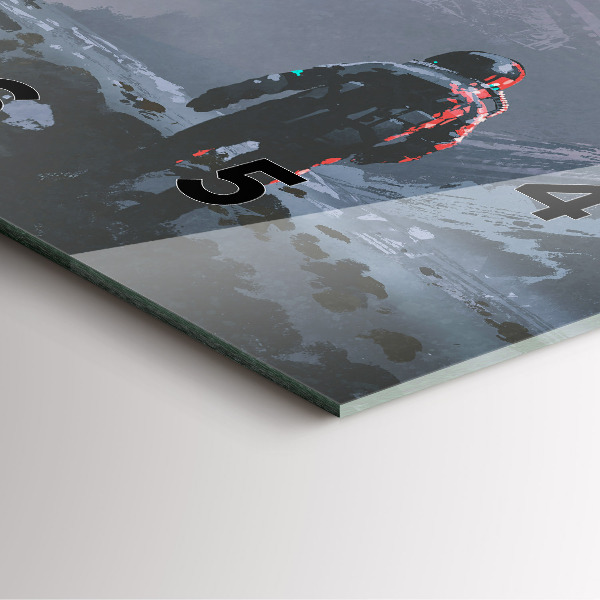 Square wall clock Astronauts Milky Way