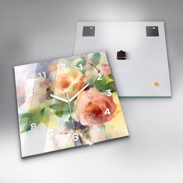 Square wall clock Visualization of Nature