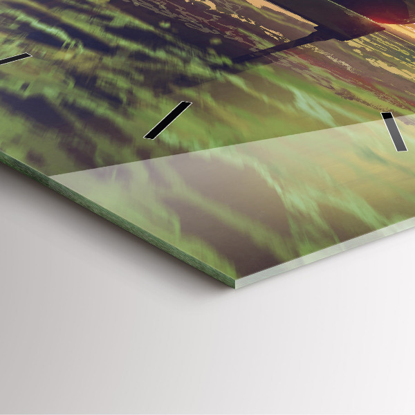 Square wall clock Concert on the beach