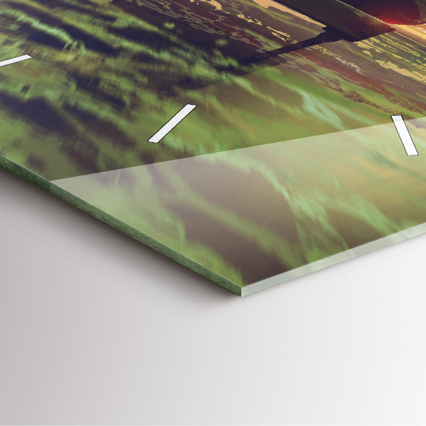 Square wall clock Concert on the beach