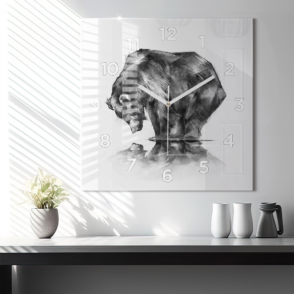 Square wall clock Cartoon bear