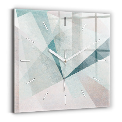Square wall clock Triangles Abstract Texture