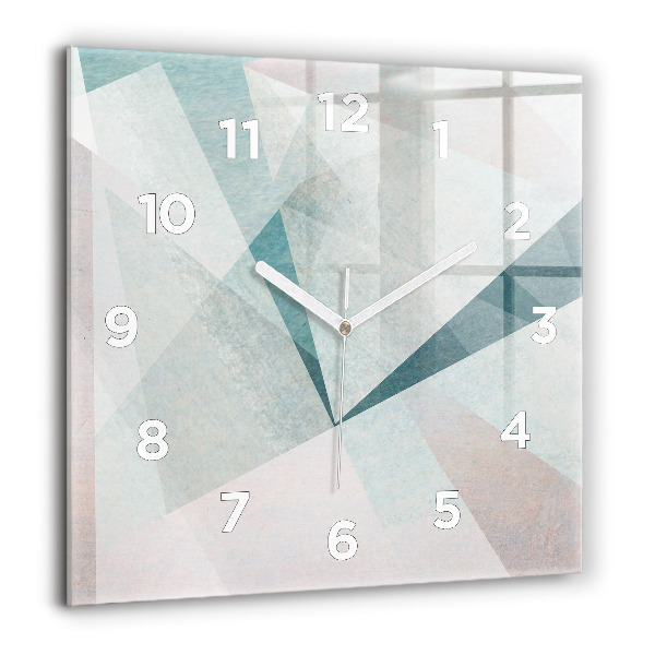 Square wall clock Triangles Abstract Texture