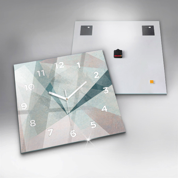 Square wall clock Triangles Abstract Texture