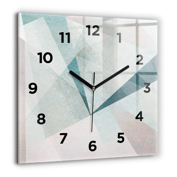 Square wall clock Triangles Abstract Texture