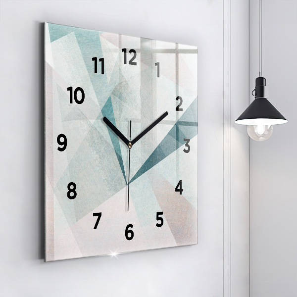 Square wall clock Triangles Abstract Texture