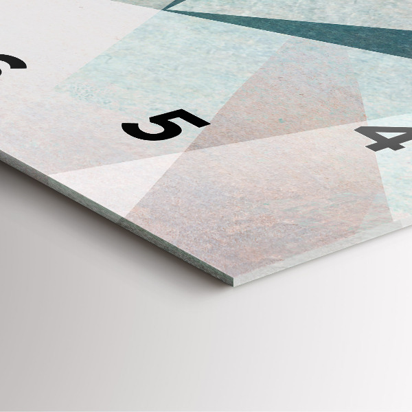 Square wall clock Triangles Abstract Texture