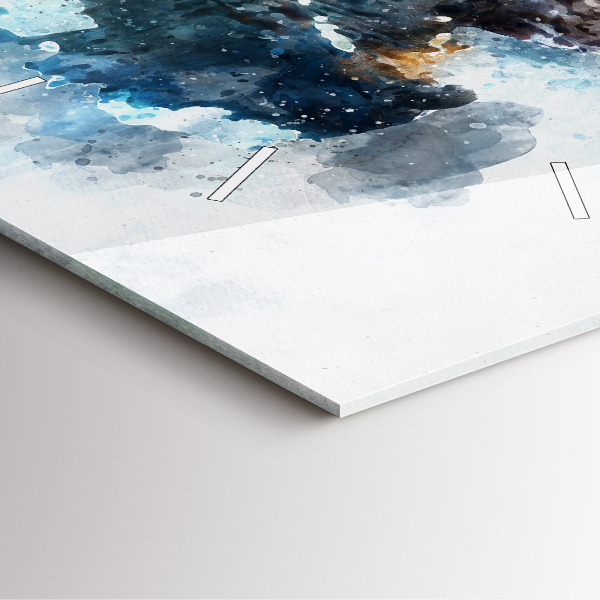 Square wall clock Abstract faces