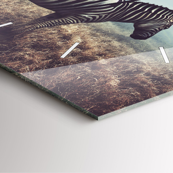 Square wall clock Zebra – Abstraction