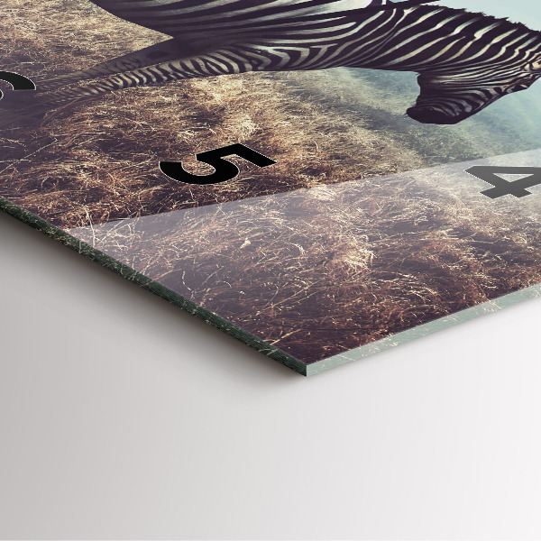 Square wall clock Zebra – Abstraction