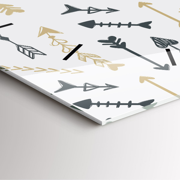 Square wall clock Geometric hipster pattern