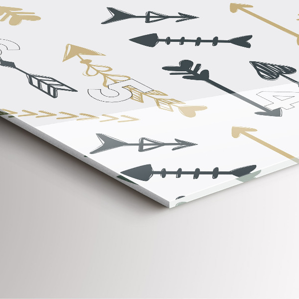 Square wall clock Geometric hipster pattern