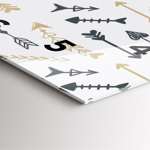 Square wall clock Geometric hipster pattern