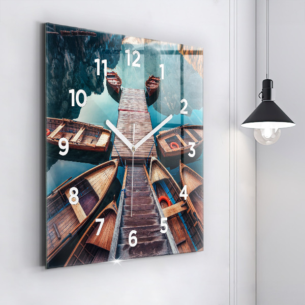 Square wall clock Pier and Lake