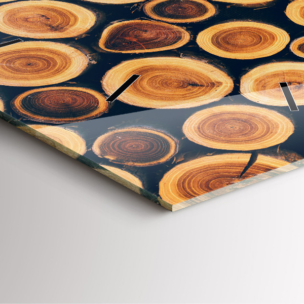 Square wall clock Wood