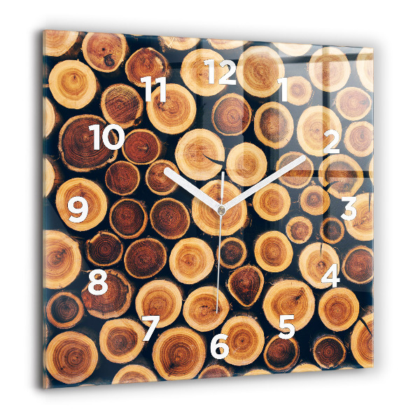 Square wall clock Wood
