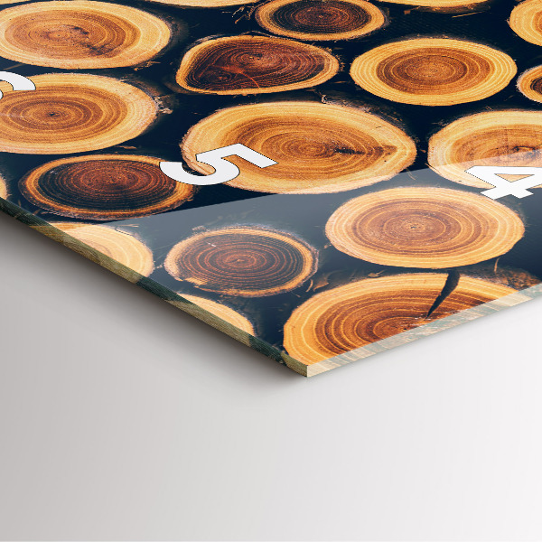 Square wall clock Wood